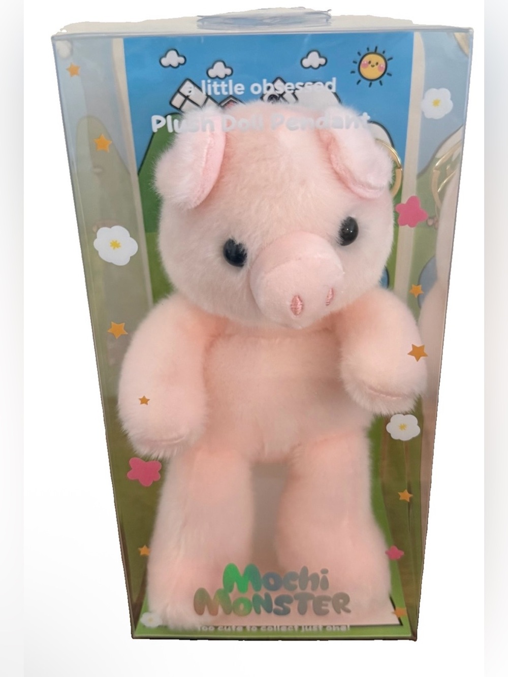 Pink Plush Pig Pendant - Little Obsessed Mochi Monster